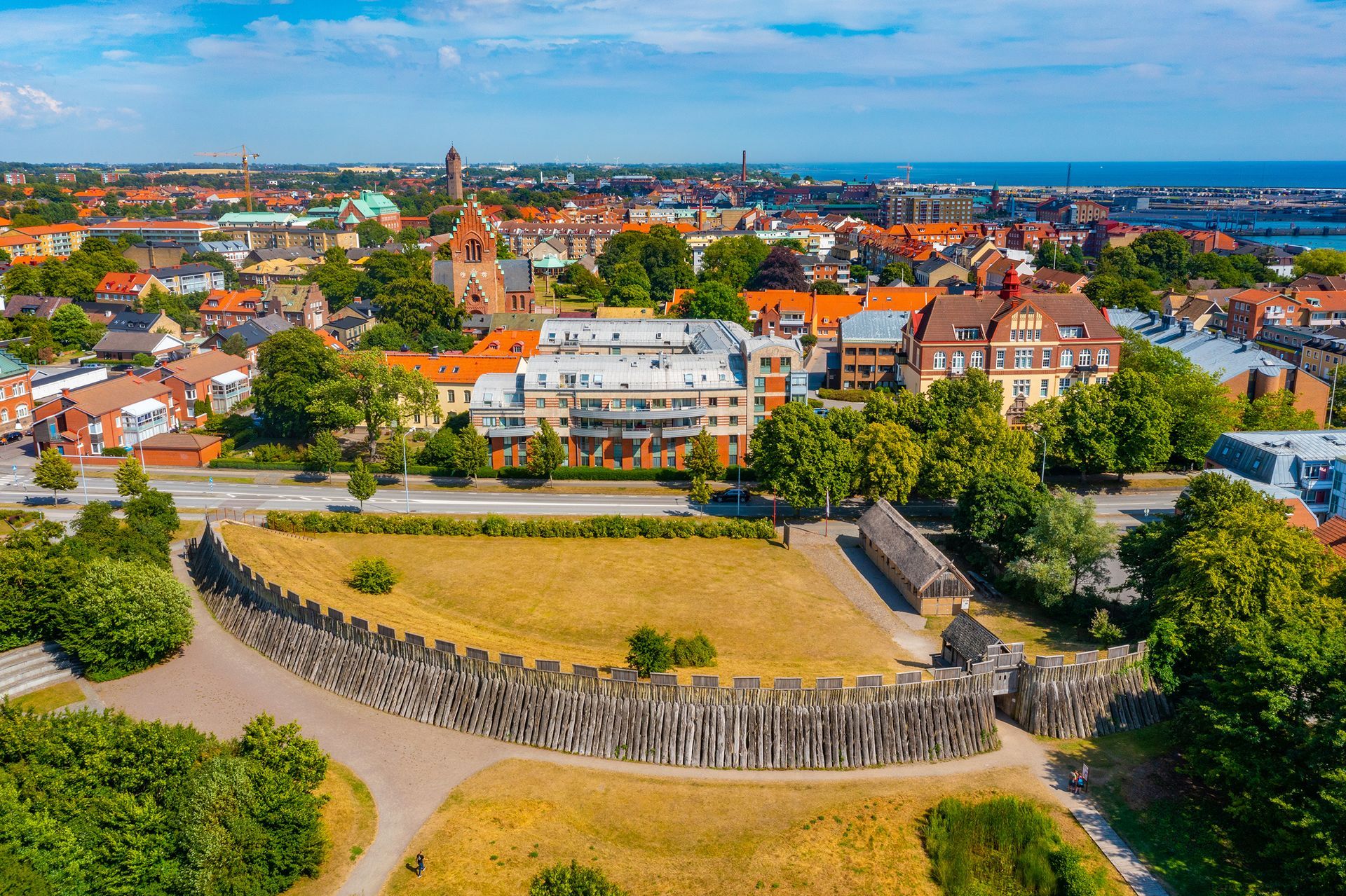 Trelleborgen, a viking wooden fortress in Trelleborg, Sweden.