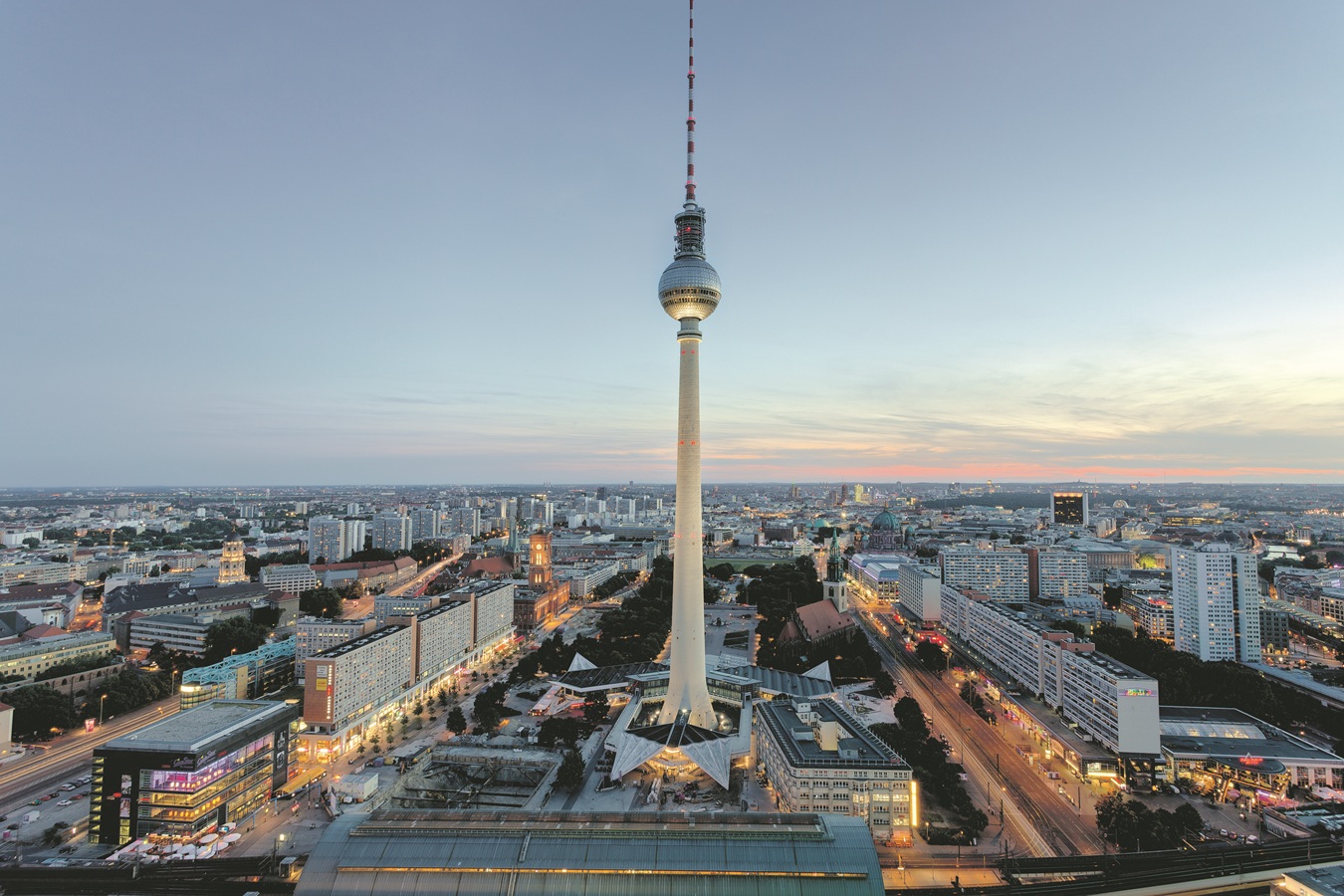 Blick auf die Berliner Innenstadt mit dem Fernsehturm